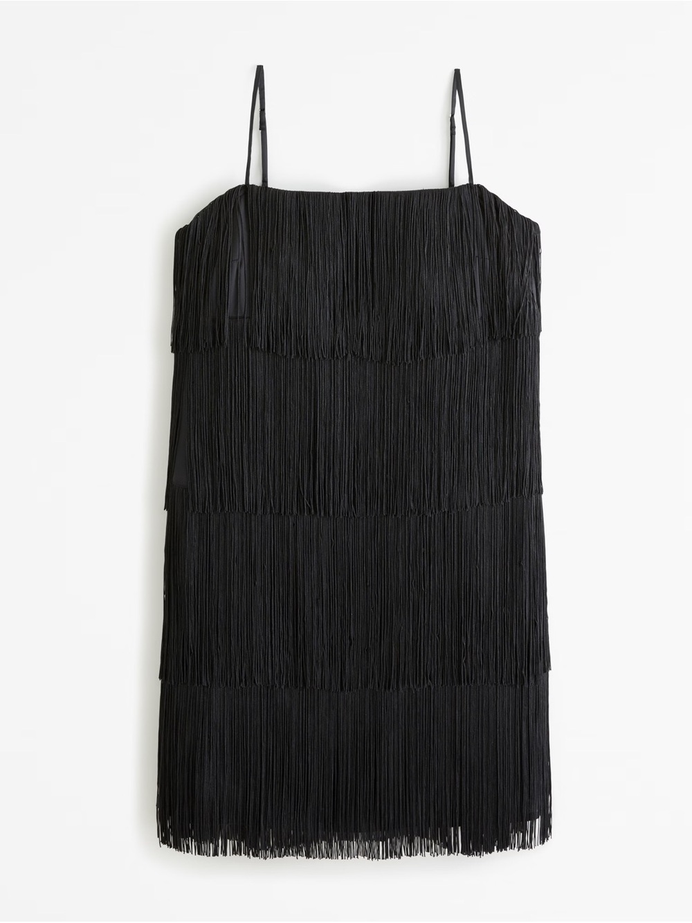 Abercrombie & Fitch Black Fringe Mini Dress